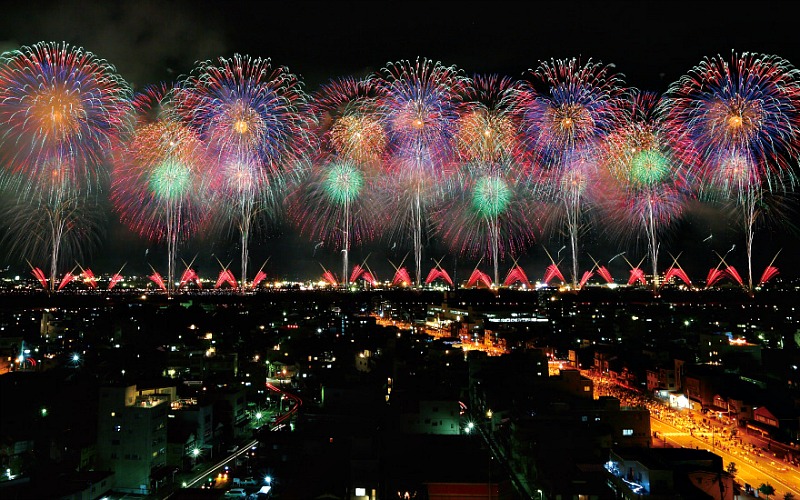 Fuochi d'artificio festival Nagaoka Fuochi d'artificio festival Nagaoka